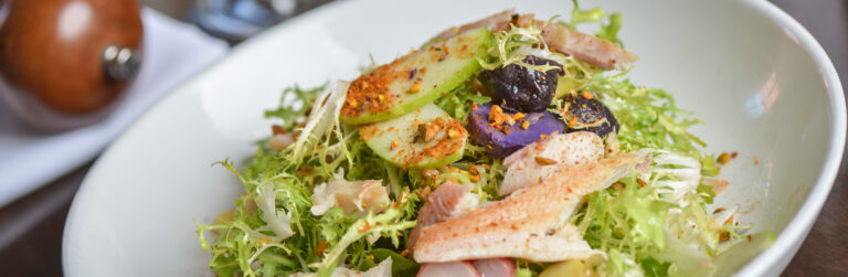 Agustin Kitchen Sophisticated Bistro Featuring French Dishes A   Agustin Kitchen Salad 768x251 